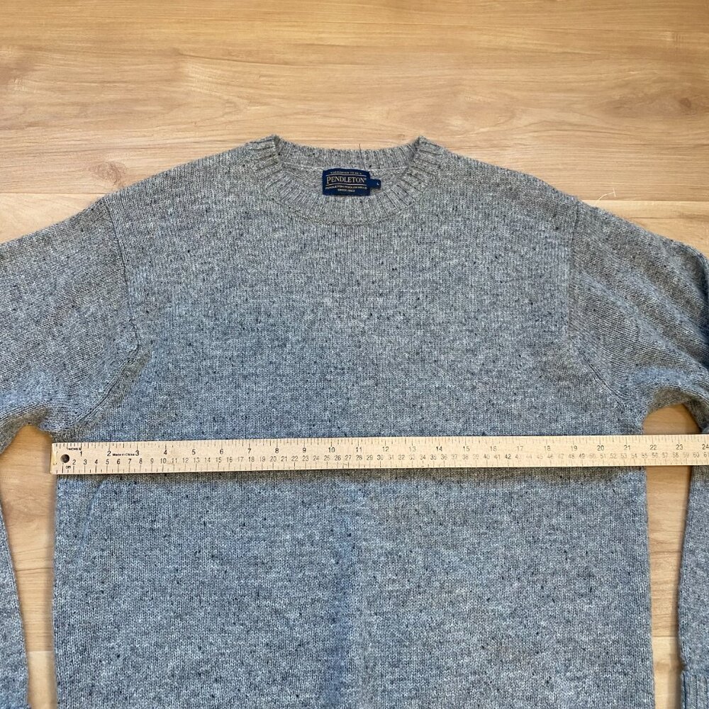 Pendleton Men's Washable Wool Crewneck Pullover Sweater Gray Large - Picture 3 of 7